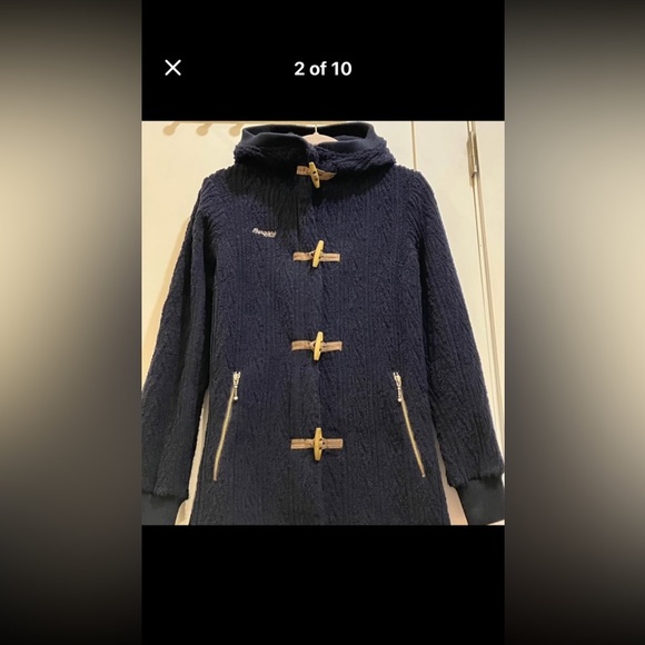 Women’s medium wool jacket Bergan’s of Norway wool coat - dark blue - Picture 3 of 16